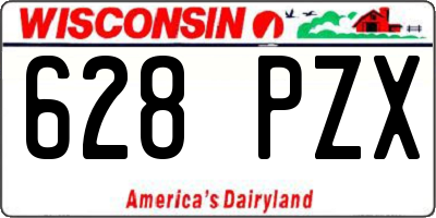 WI license plate 628PZX