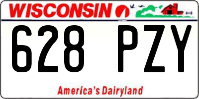 WI license plate 628PZY