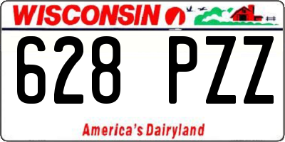 WI license plate 628PZZ