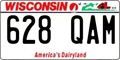 WI license plate 628QAM