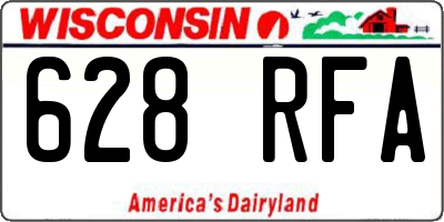 WI license plate 628RFA