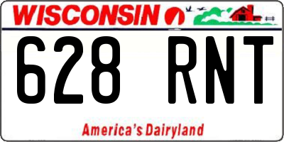 WI license plate 628RNT