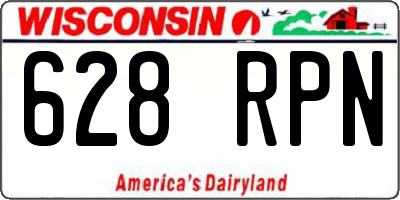 WI license plate 628RPN