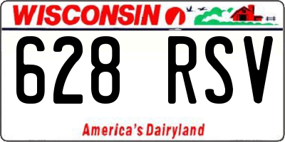 WI license plate 628RSV