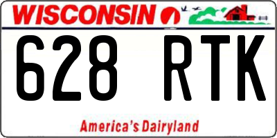 WI license plate 628RTK