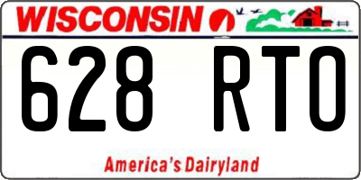 WI license plate 628RTO