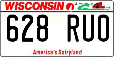 WI license plate 628RUO