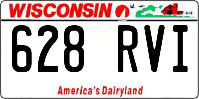 WI license plate 628RVI