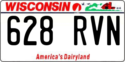 WI license plate 628RVN