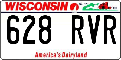WI license plate 628RVR