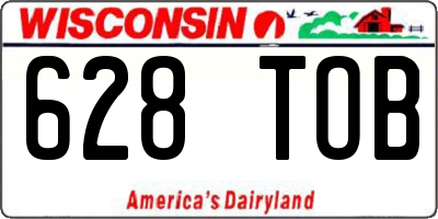 WI license plate 628TOB