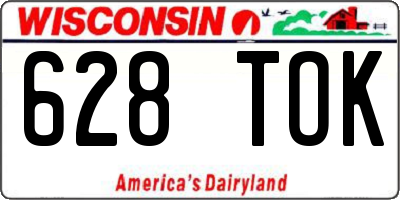 WI license plate 628TOK