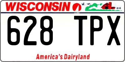 WI license plate 628TPX