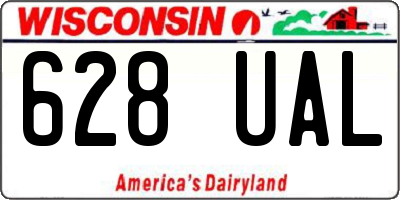 WI license plate 628UAL