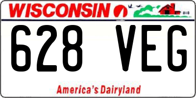 WI license plate 628VEG