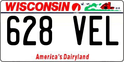 WI license plate 628VEL