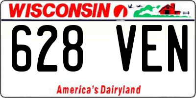 WI license plate 628VEN