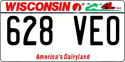 WI license plate 628VEO