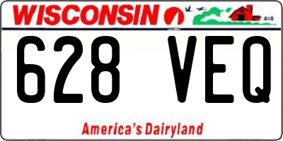 WI license plate 628VEQ