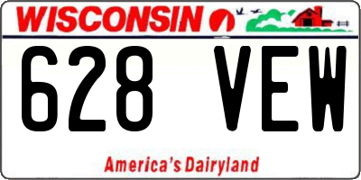 WI license plate 628VEW