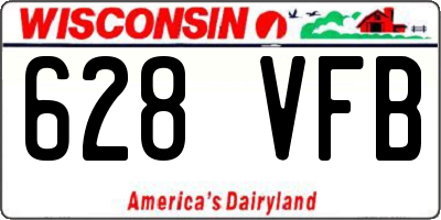 WI license plate 628VFB
