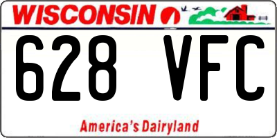 WI license plate 628VFC