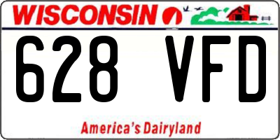 WI license plate 628VFD