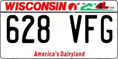 WI license plate 628VFG
