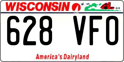 WI license plate 628VFO