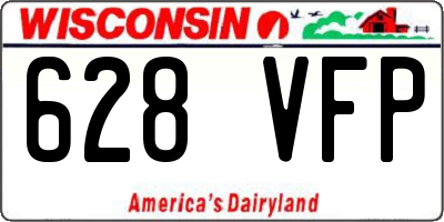 WI license plate 628VFP