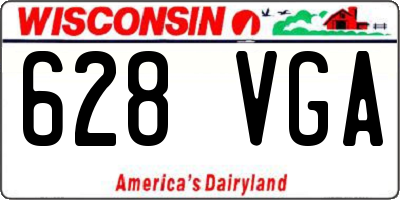 WI license plate 628VGA