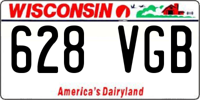 WI license plate 628VGB