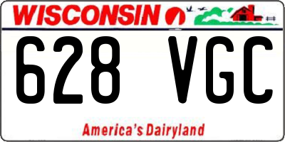 WI license plate 628VGC