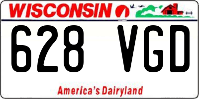 WI license plate 628VGD