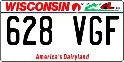 WI license plate 628VGF