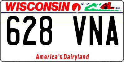 WI license plate 628VNA