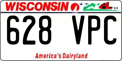 WI license plate 628VPC