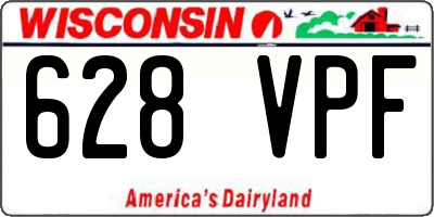 WI license plate 628VPF
