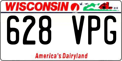 WI license plate 628VPG