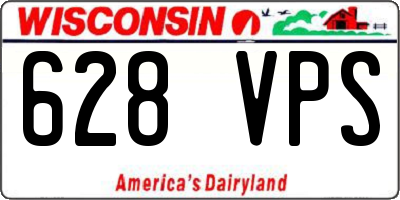 WI license plate 628VPS