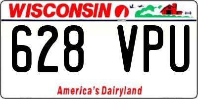 WI license plate 628VPU