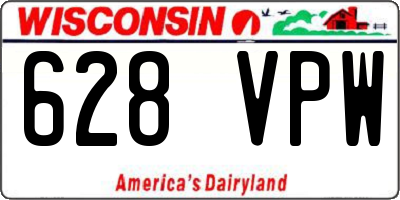 WI license plate 628VPW