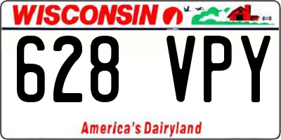 WI license plate 628VPY