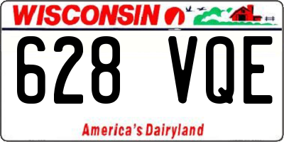 WI license plate 628VQE