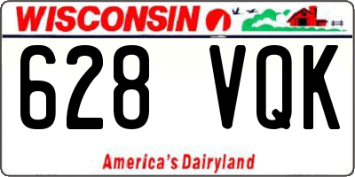 WI license plate 628VQK