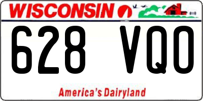 WI license plate 628VQO
