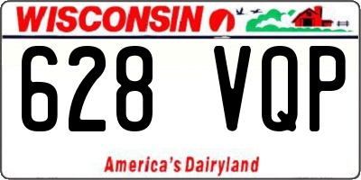WI license plate 628VQP