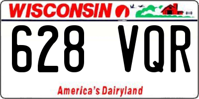 WI license plate 628VQR