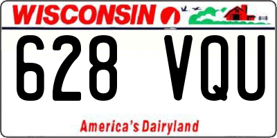 WI license plate 628VQU
