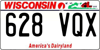 WI license plate 628VQX